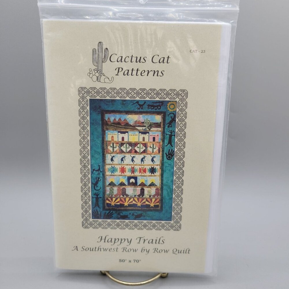 Cactus Cat Quilt Pattern Happy Trails Row By Row Southwestern 50 x 70